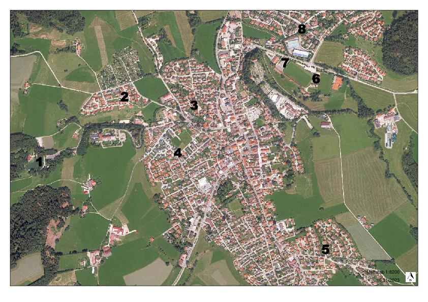 Lageplan der Spielplätze in Obergünzburg