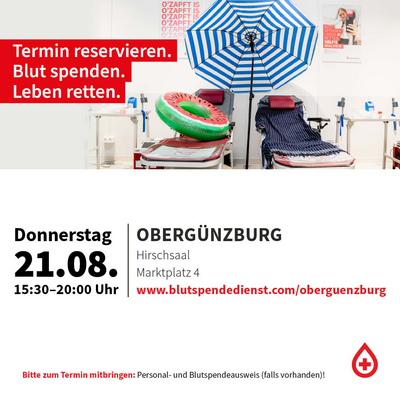 Blutspende am 21. August 2025